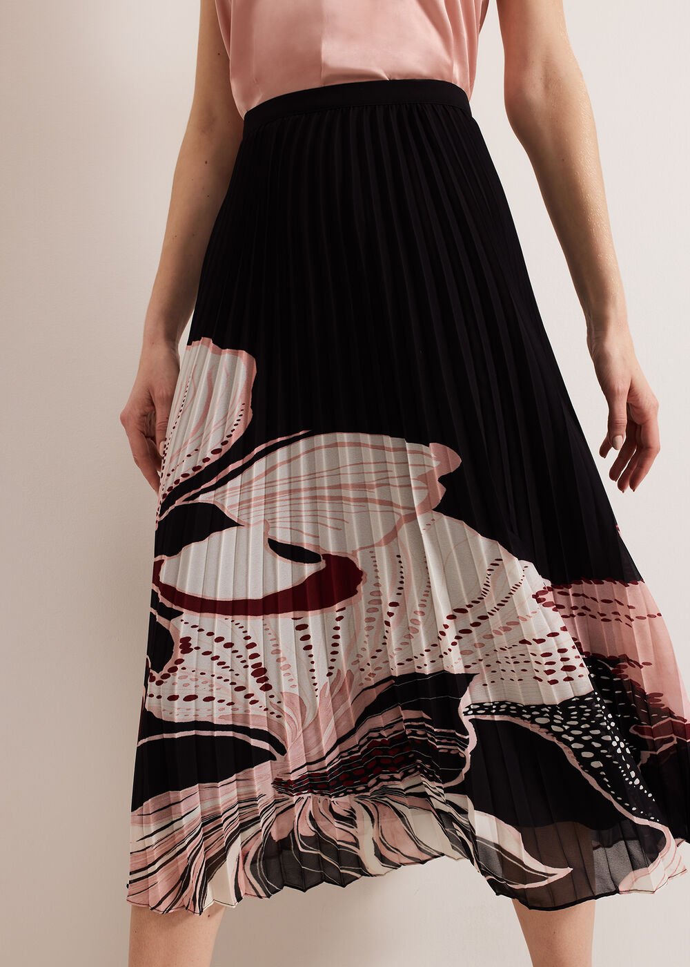 Elmina Floral Skirt - Black