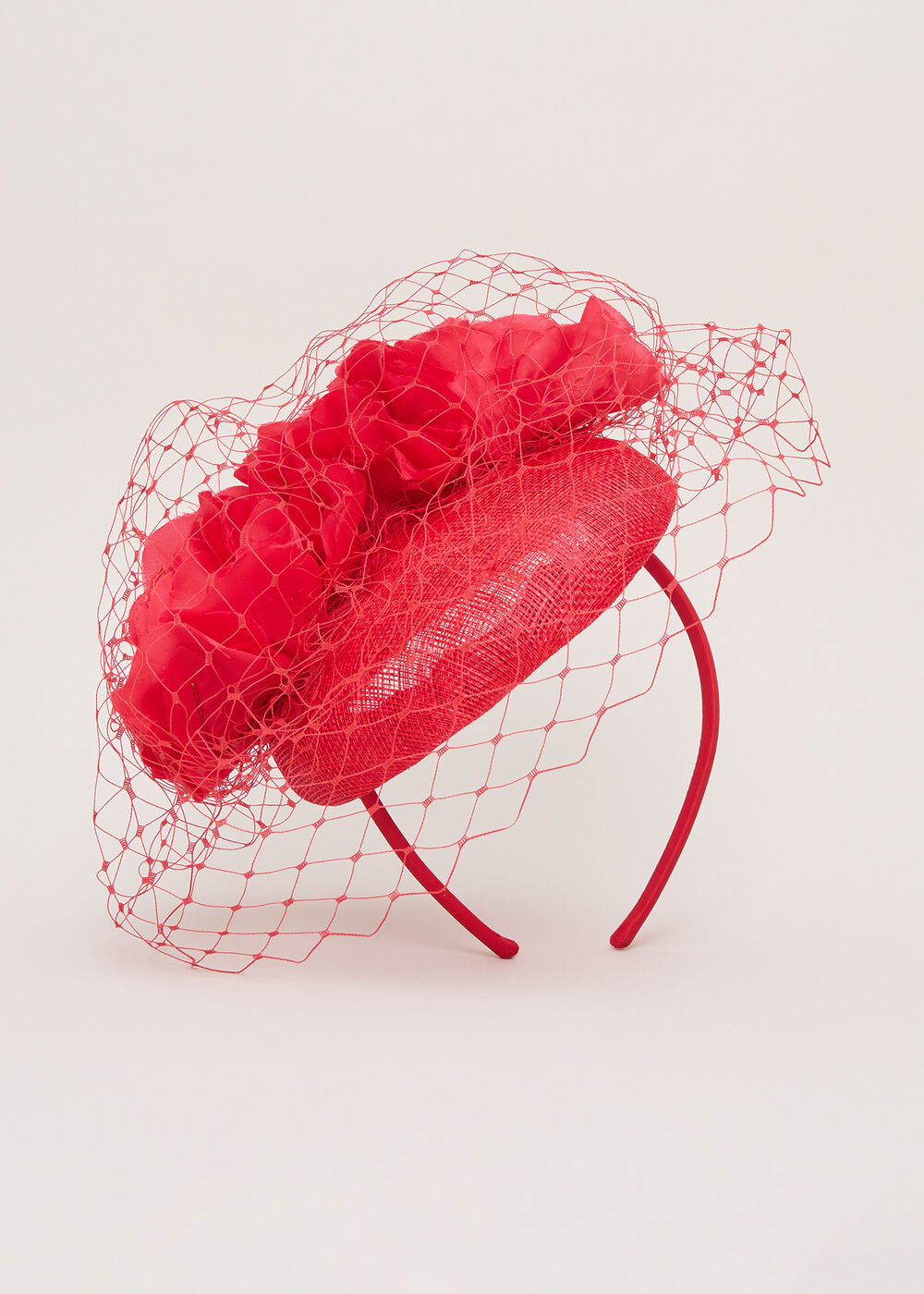 Red Flower Pillbox - Red