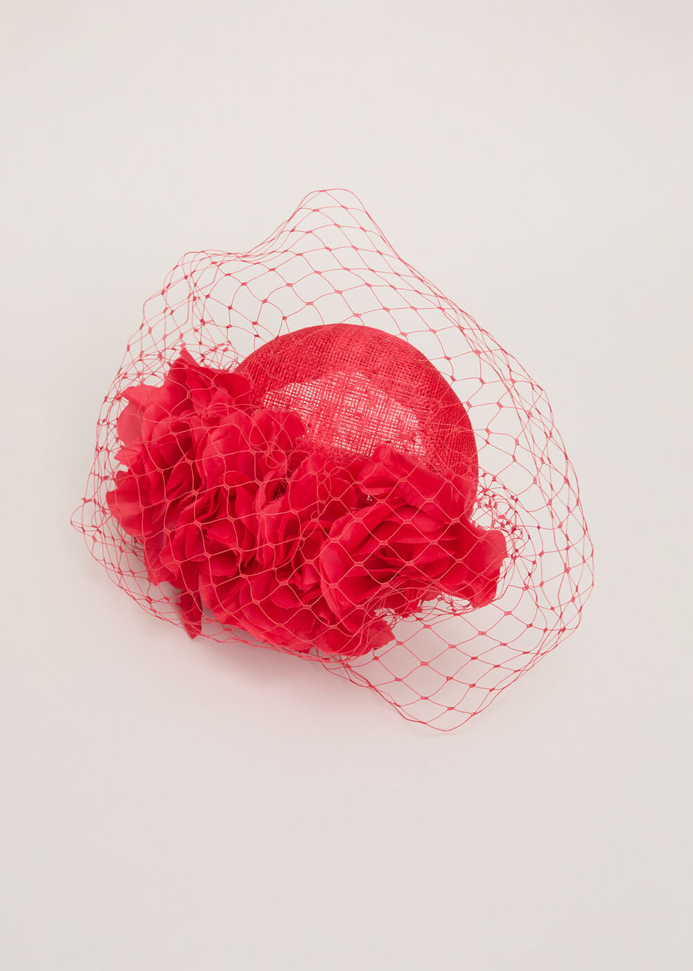 Red Flower Pillbox - Red