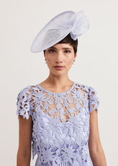 Blue Oval Fascinator - Pale Blue