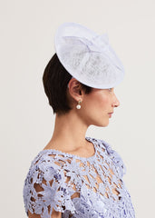 Blue Oval Fascinator - Pale Blue