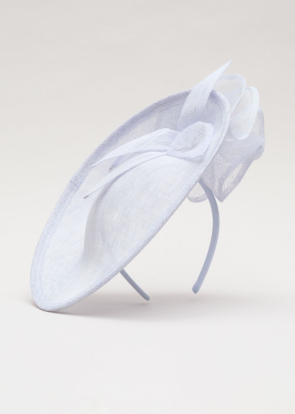 Blue Oval Fascinator - Pale Blue
