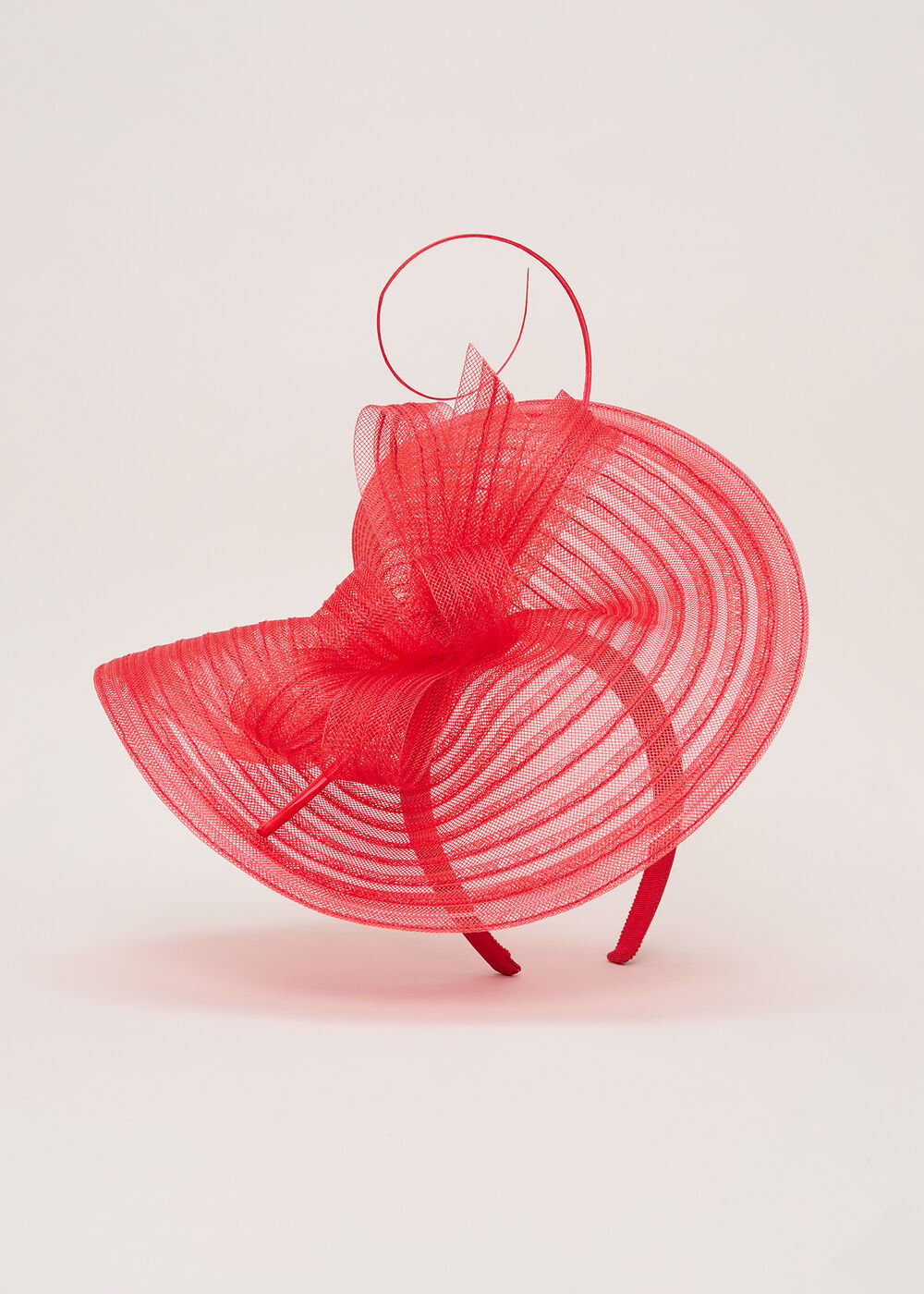 Red Twist Fascinator - Red