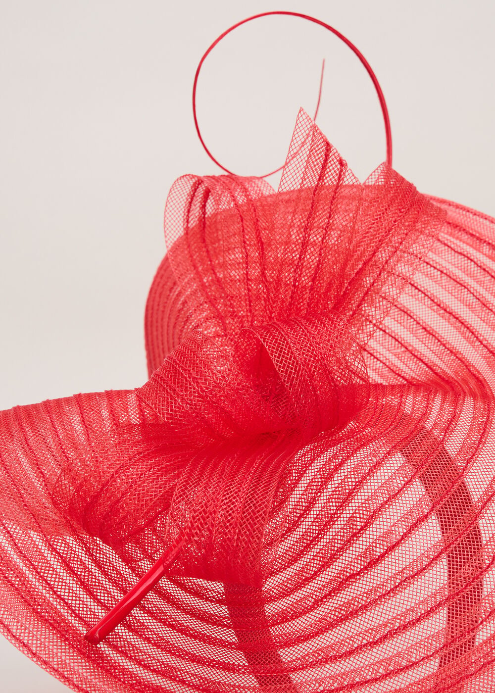 Red Twist Fascinator - Red