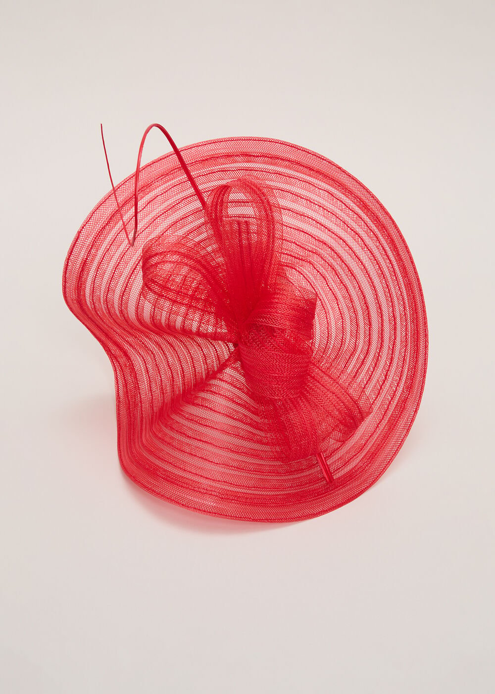 Red Twist Fascinator - Red