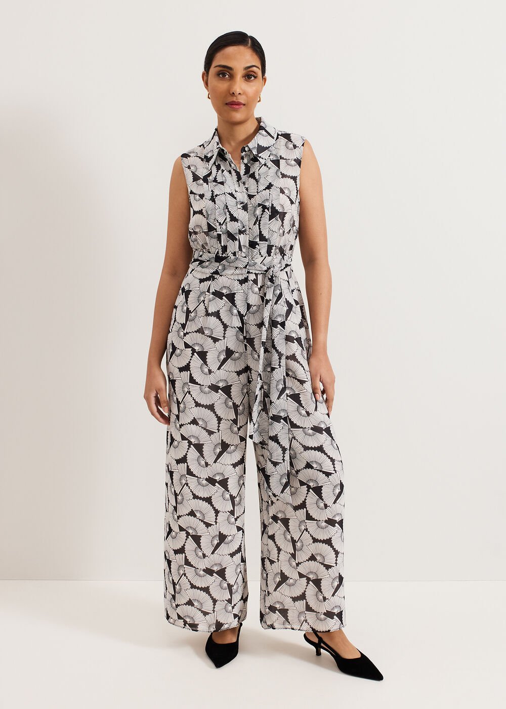 Petite Janine Jumpsuit - Navy/Ivory