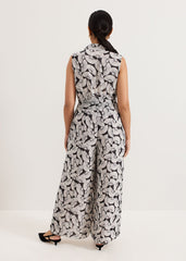 Petite Janine Jumpsuit - Navy/Ivory