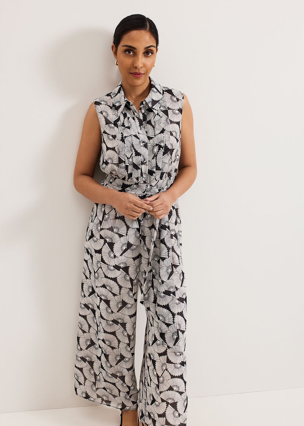 Petite Janine Jumpsuit - Navy/Ivory