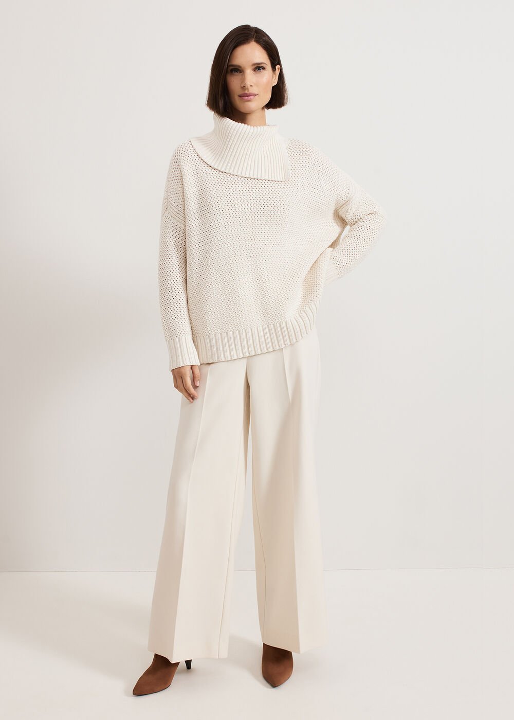 Jean Textured Jumper - Ivory
