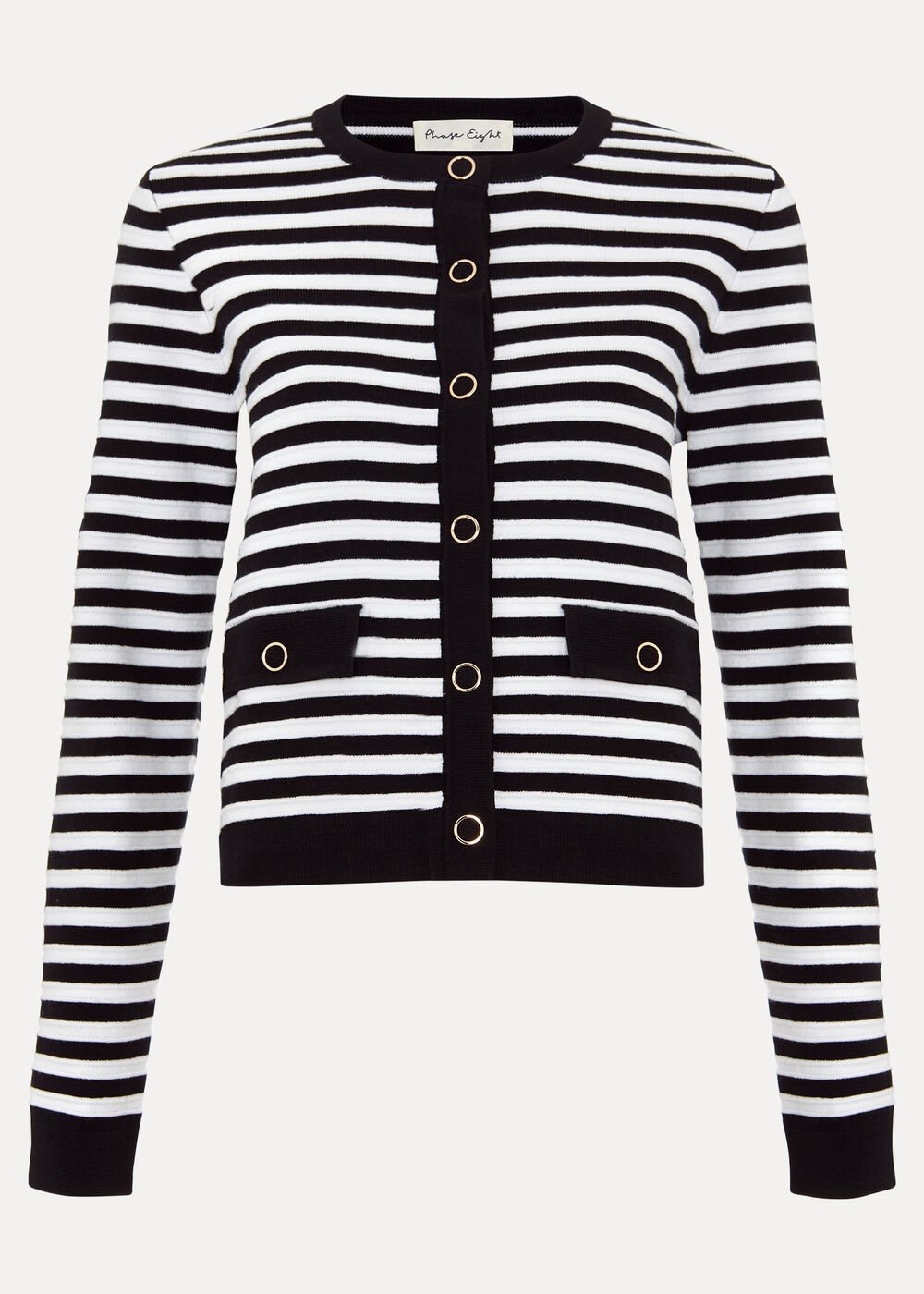 Evie Stripe Jacket - Black/Ivory
