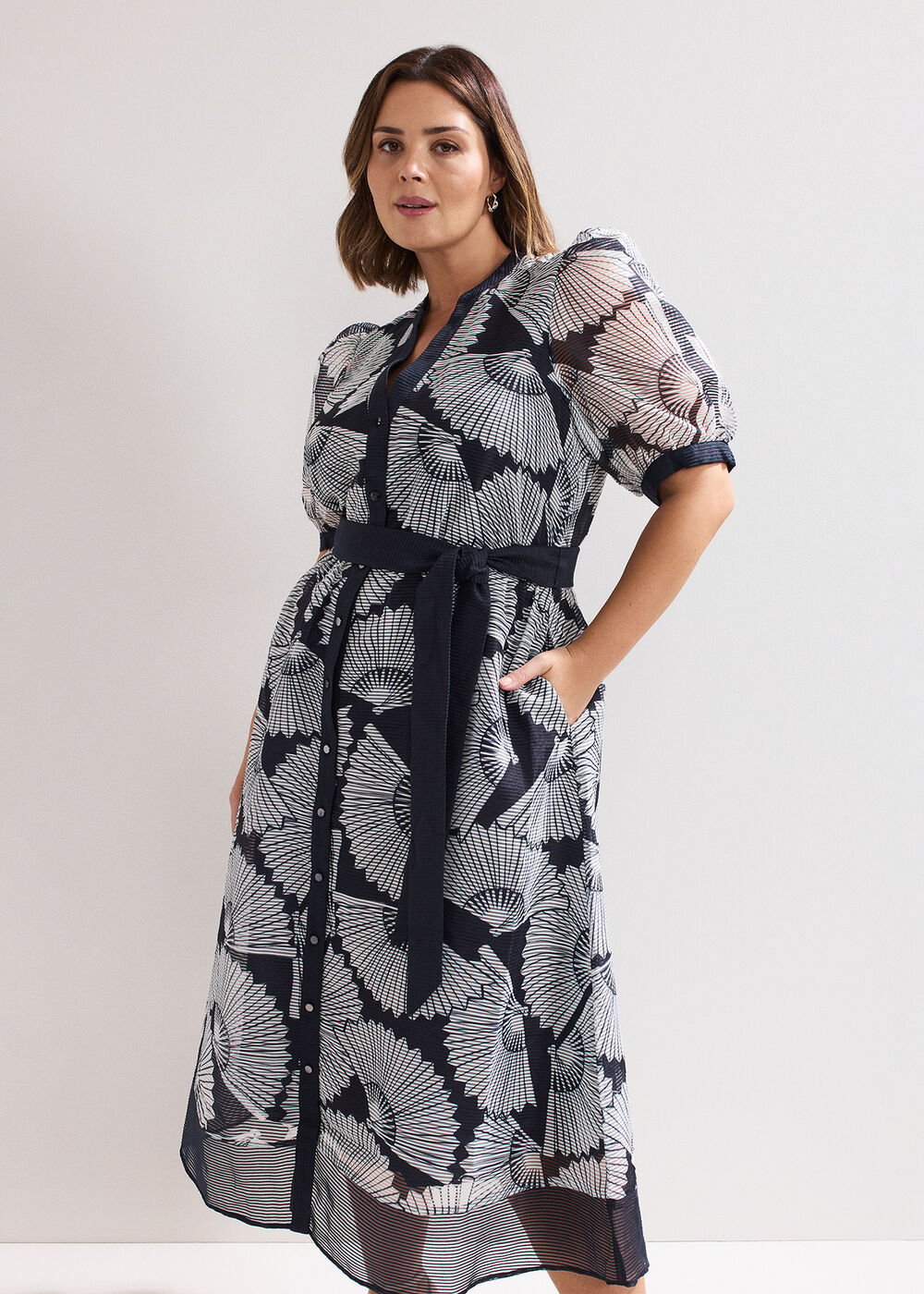Skylar Midi Dress - Navy