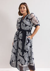 Skylar Midi Dress - Navy