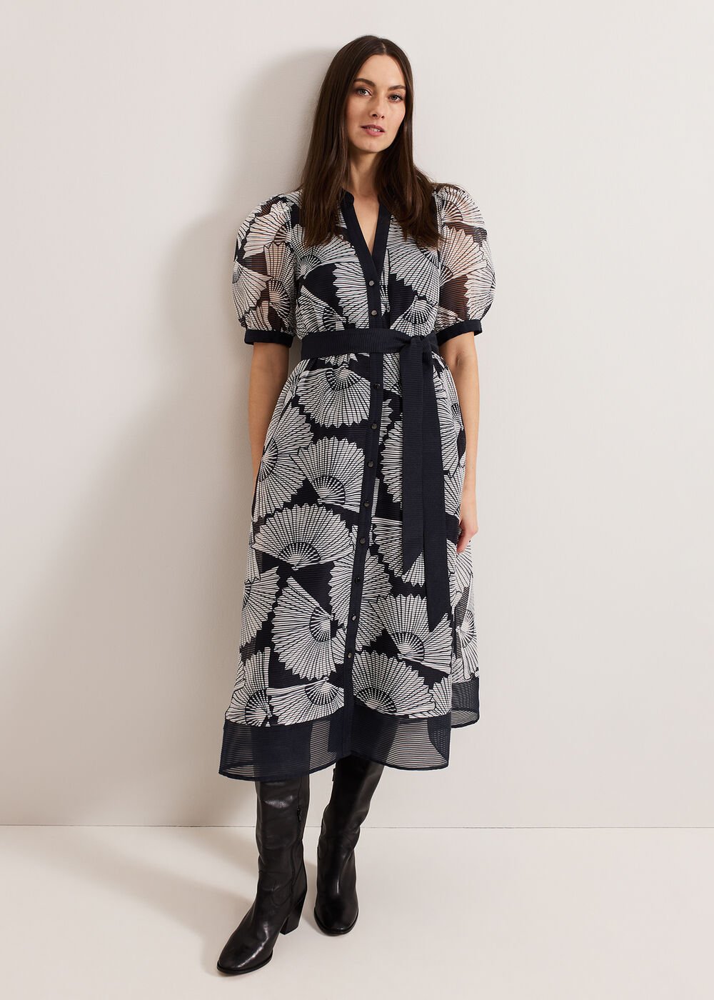 Skylar Midi Dress - Navy