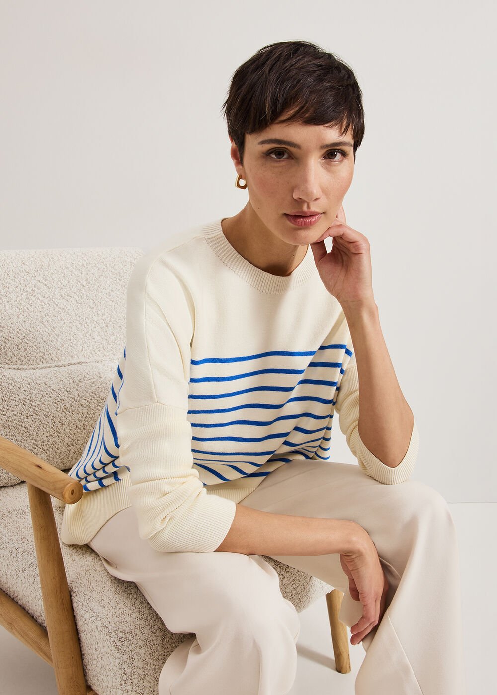 Sadie Stripe Jumper - Blue
