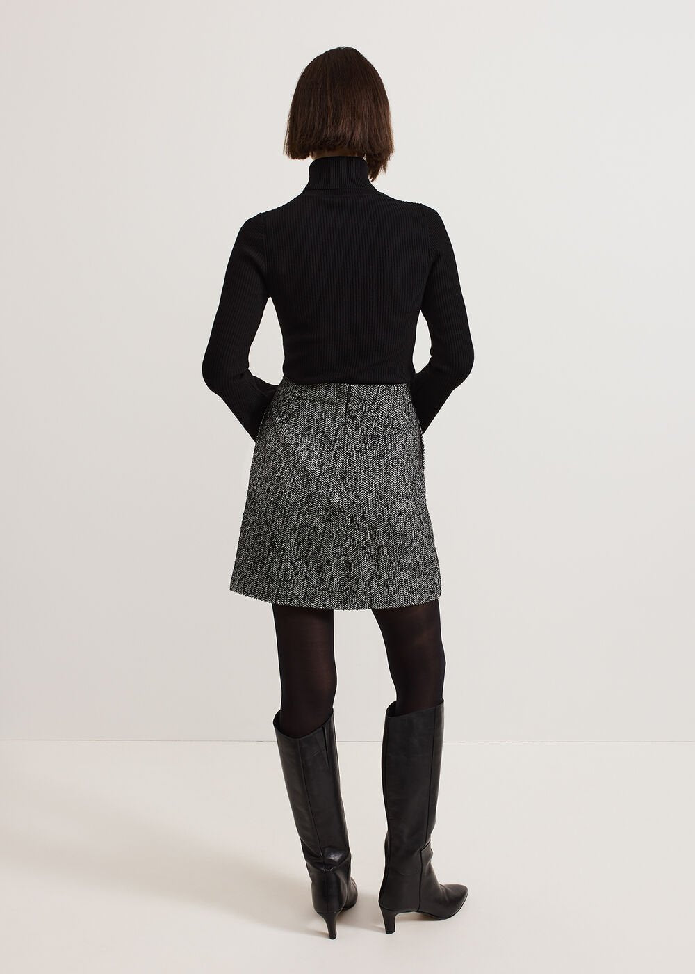 Ayame Textured Skirt - Black