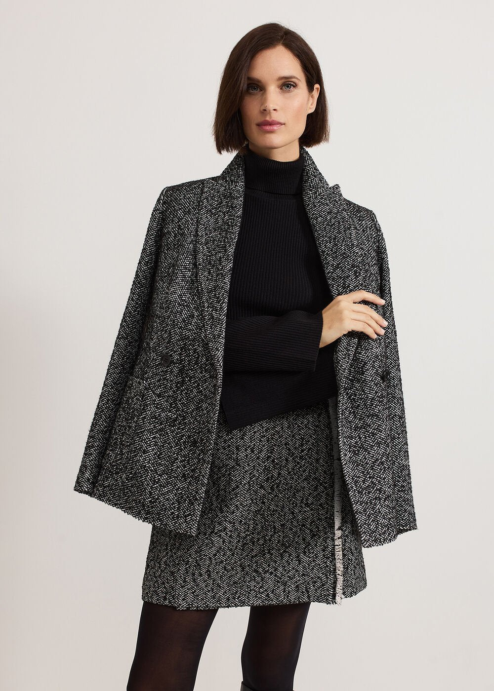 Ayame Textured Skirt - Black