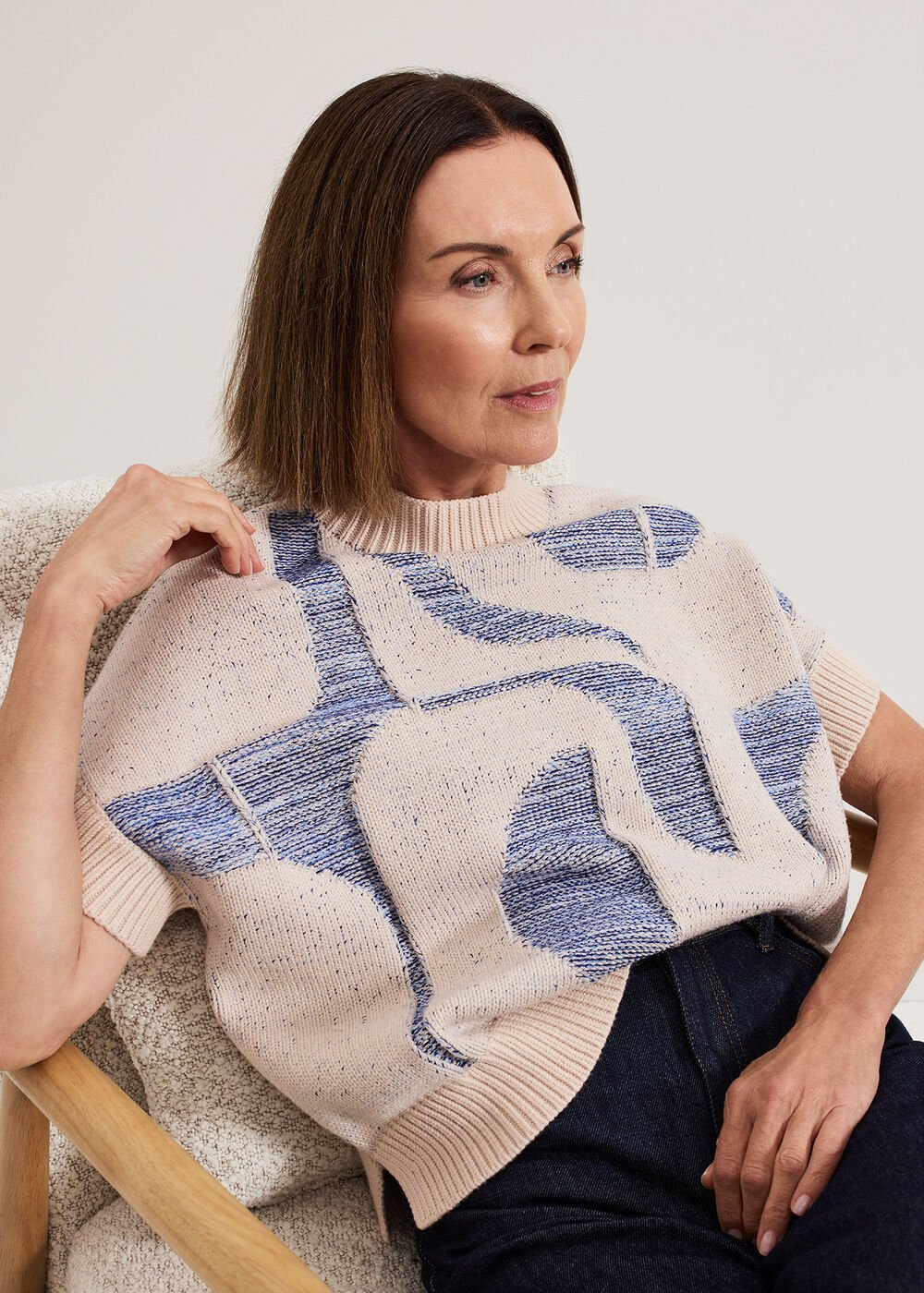 Sara Geo Tabard - Blue