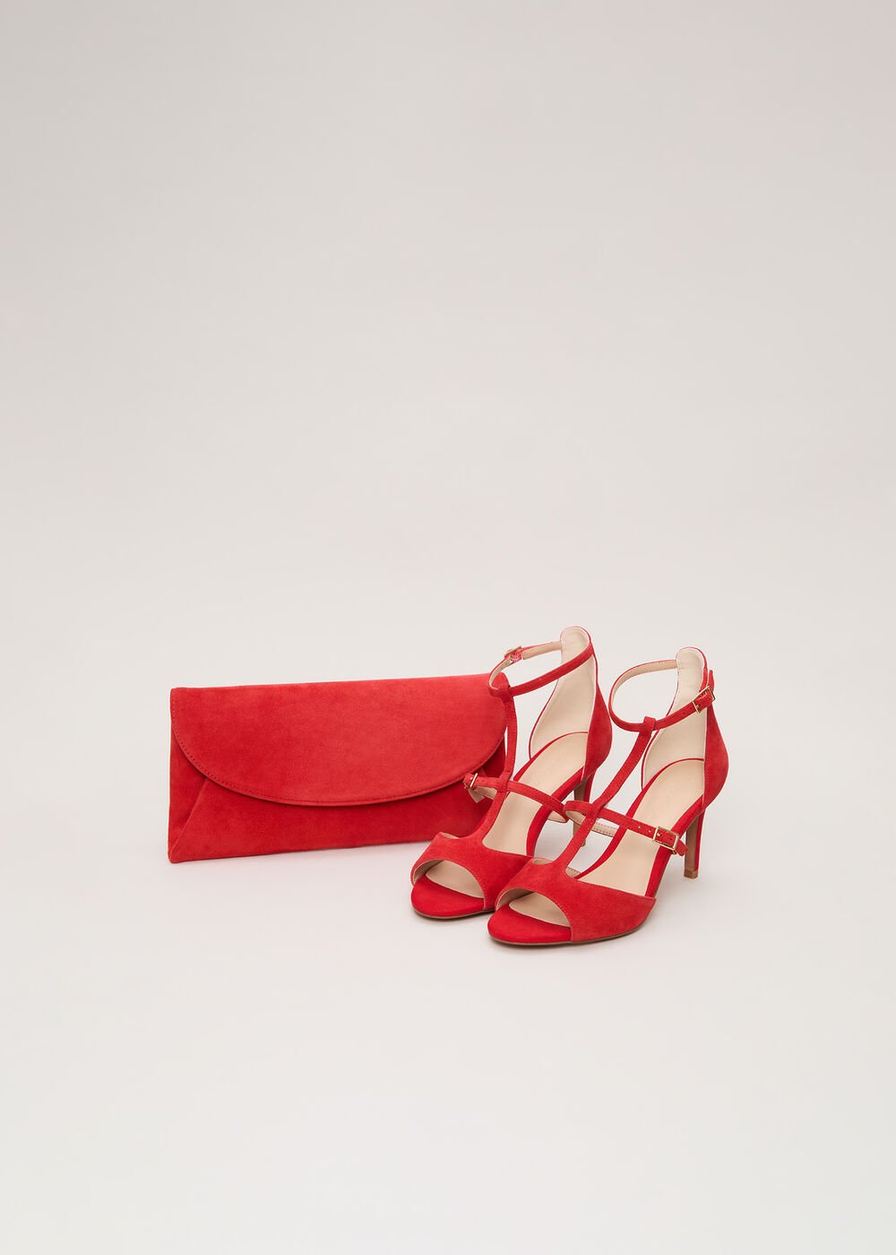 Red T Bar Sandals - Red