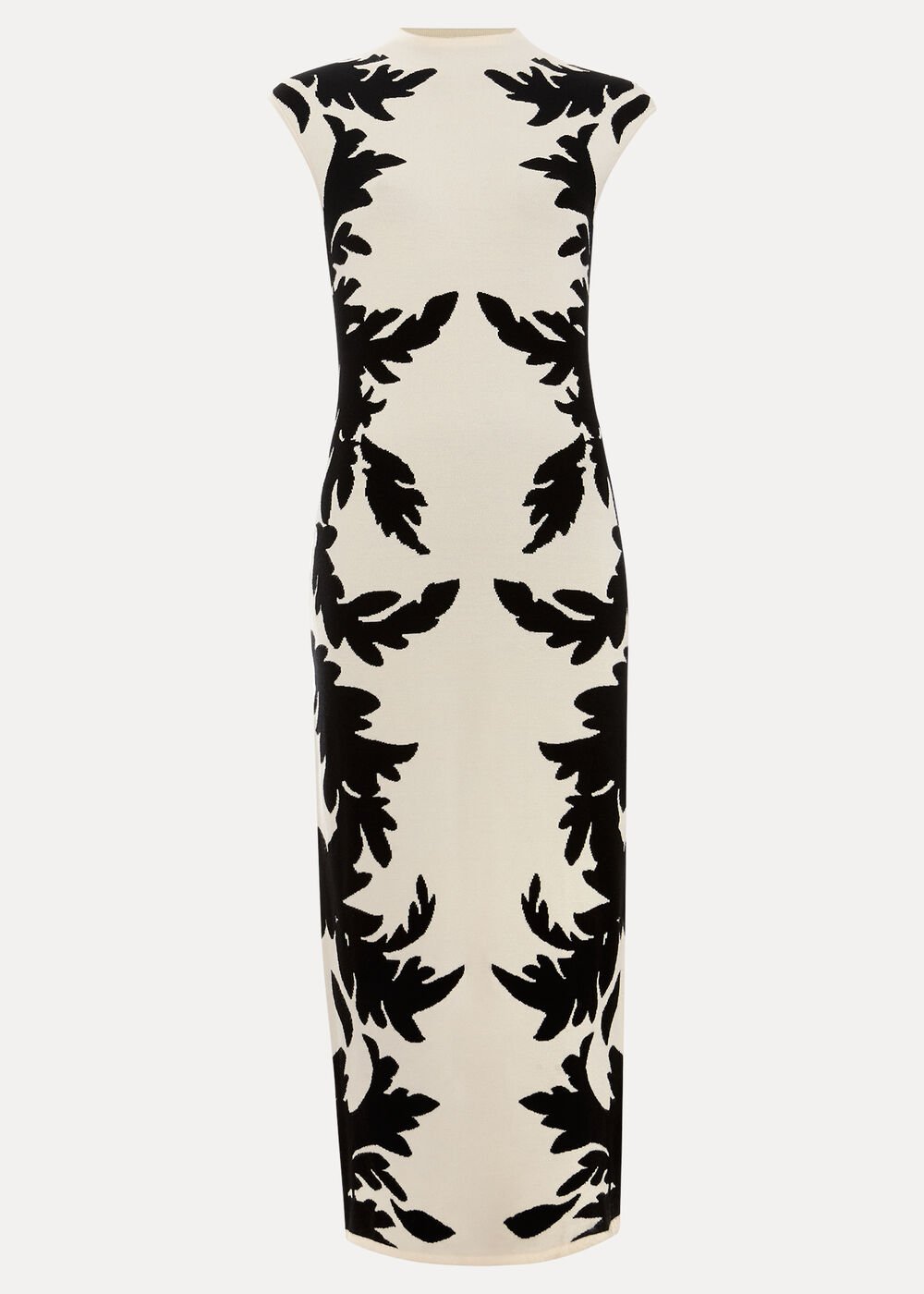Beth Jacqaurd Dress - Black/Ivory