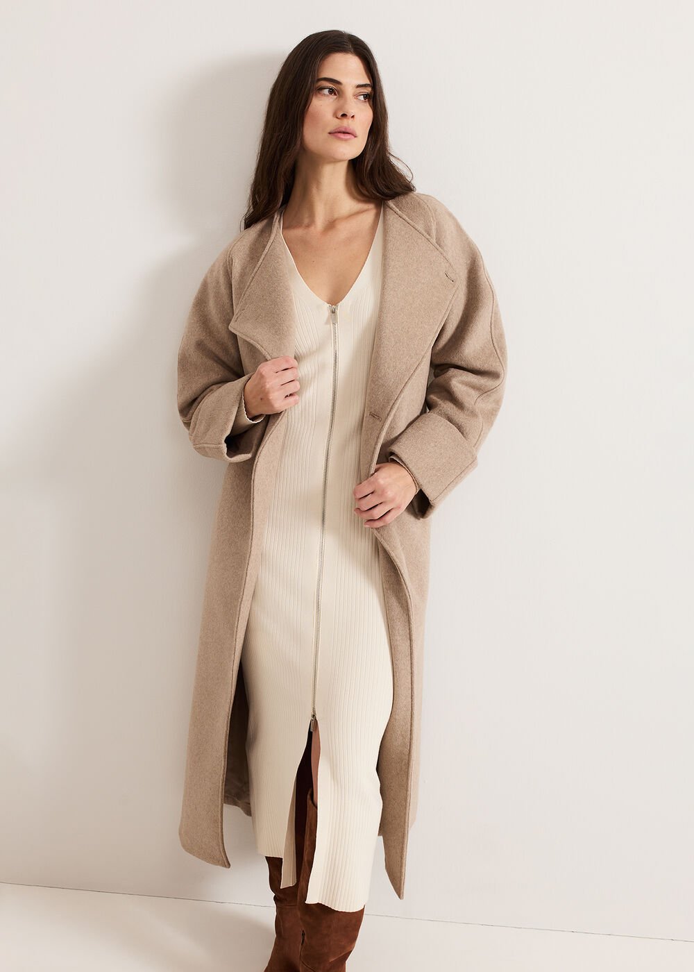 Ella Ribbed Dress - Natural