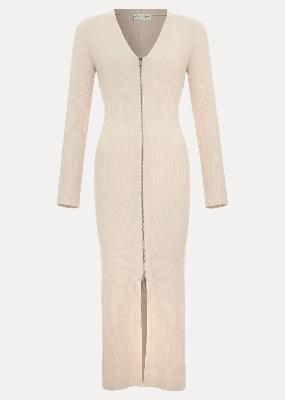 Ella Ribbed Dress - Natural
