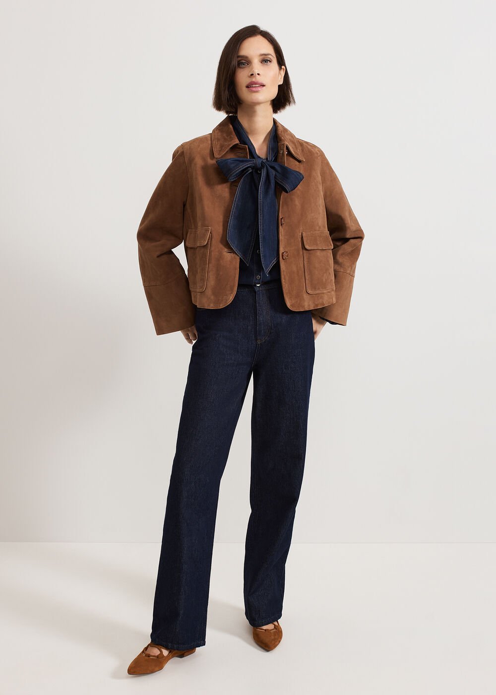 Indira Suede Jacket - Tan