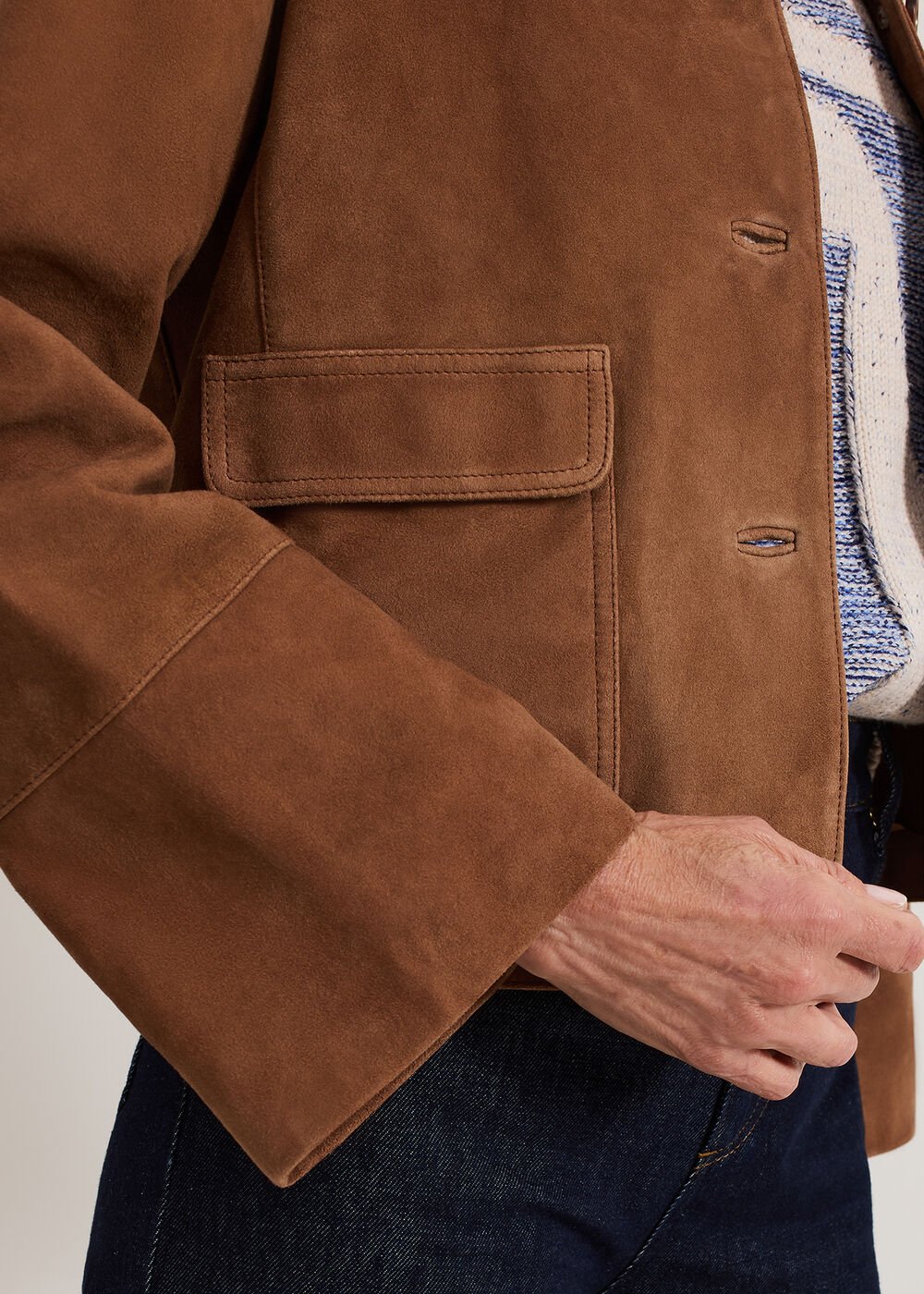 Indira Suede Jacket - Tan