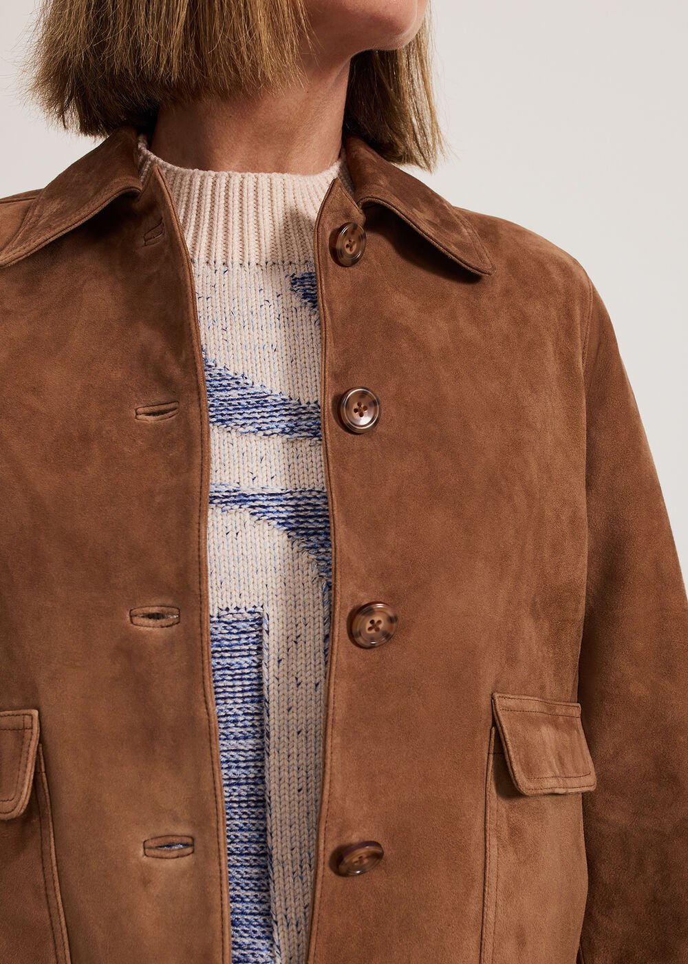 Indira Suede Jacket - Tan