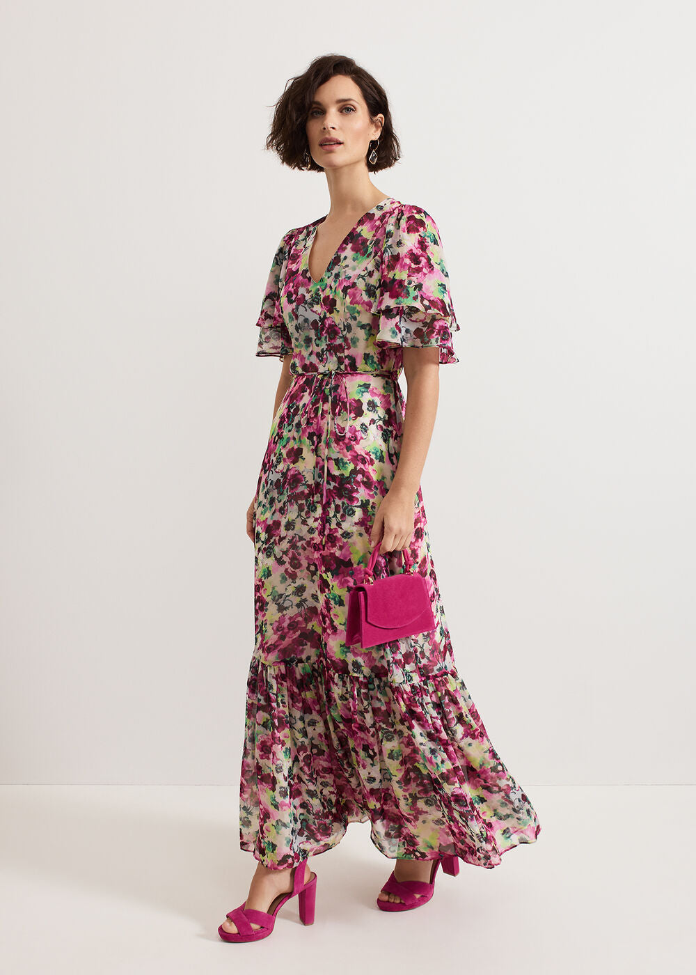 Violet Floral Dress - Multi