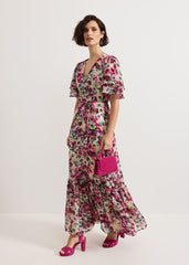 Violet Floral Dress - Multi