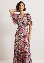 Violet Floral Dress - Multi