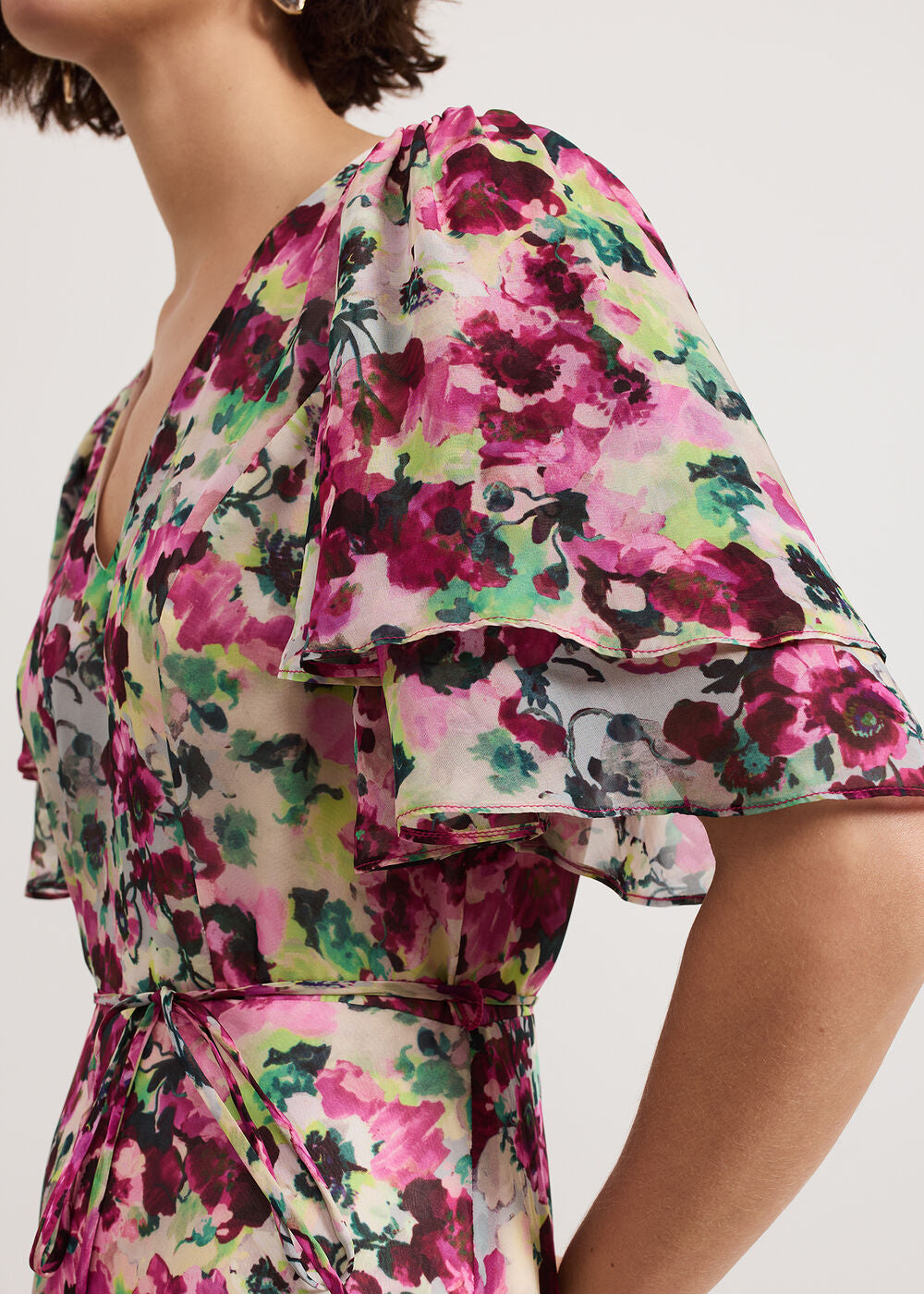 Violet Floral Dress - Multi