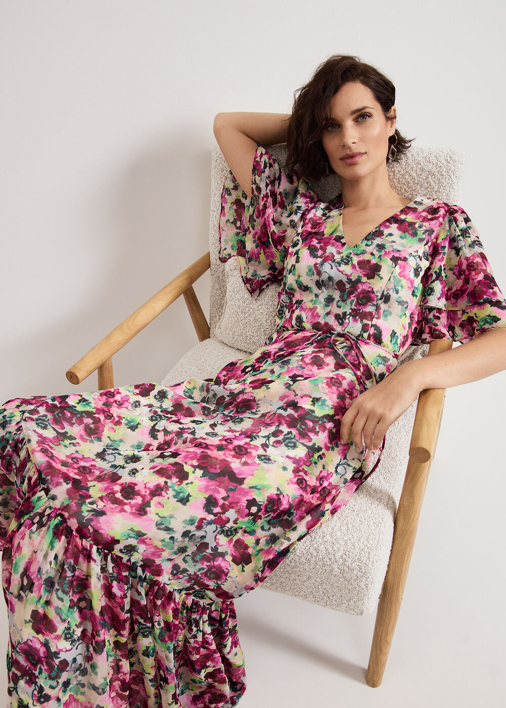 Violet Floral Dress - Multi