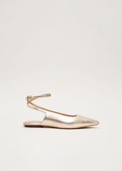 Gold Flat Shoes - Gold
