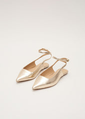 Gold Flat Shoes - Gold