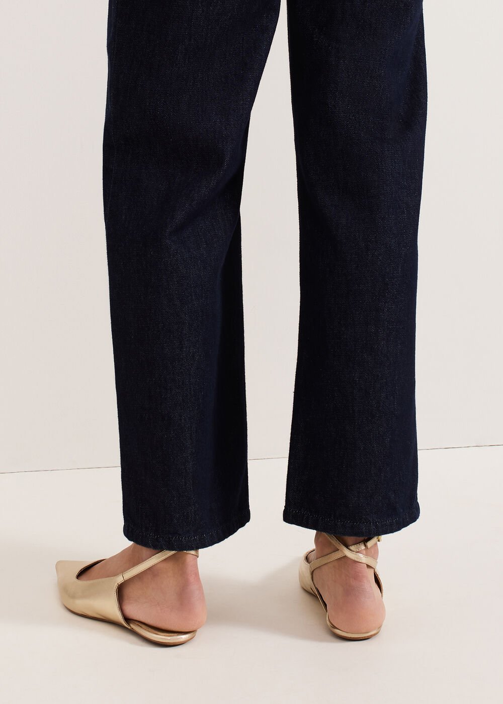 Gold Flat Shoes - Gold