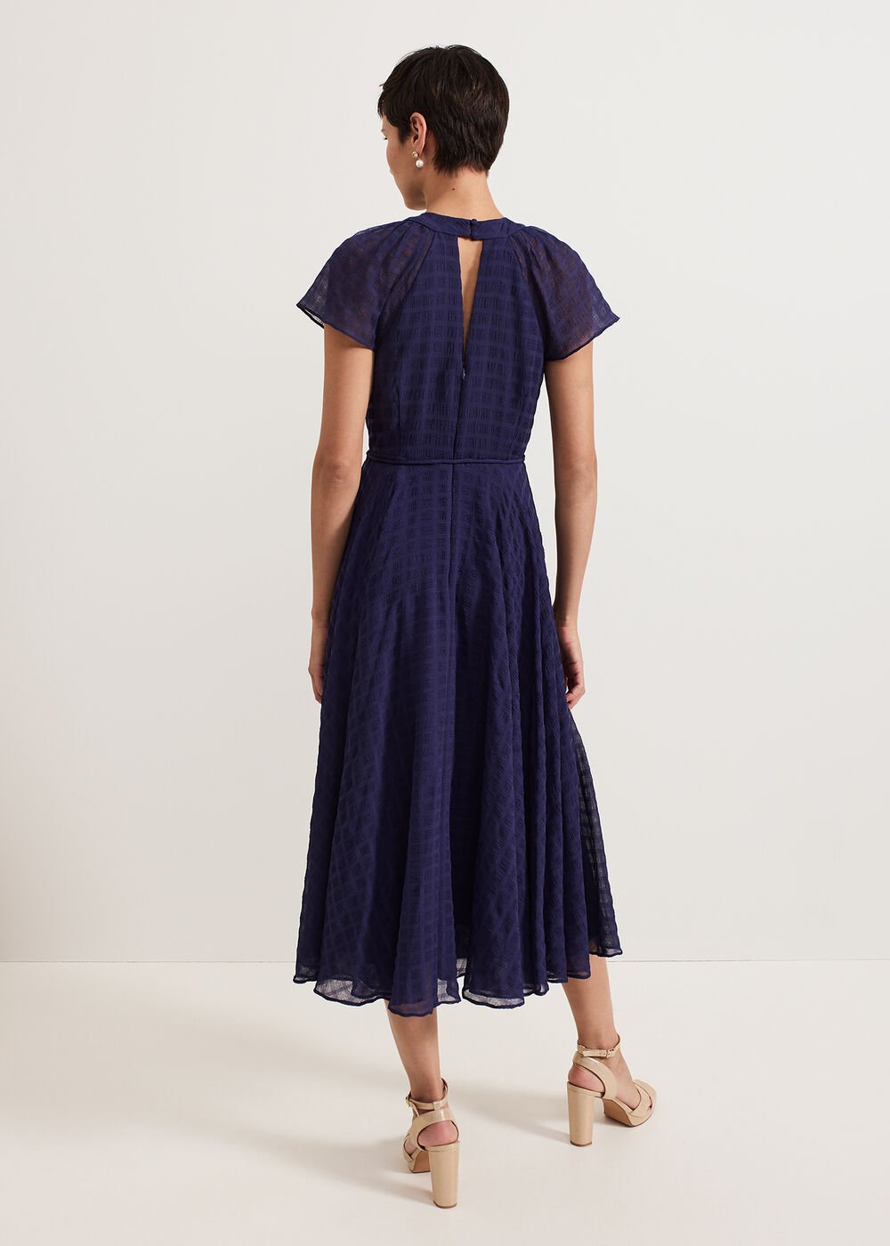 Gwen Textured Dress - Navy