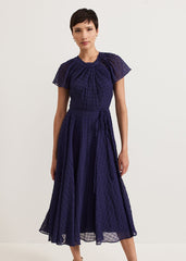 Gwen Textured Dress - Navy