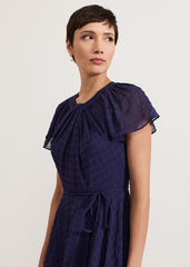 Gwen Textured Dress - Navy