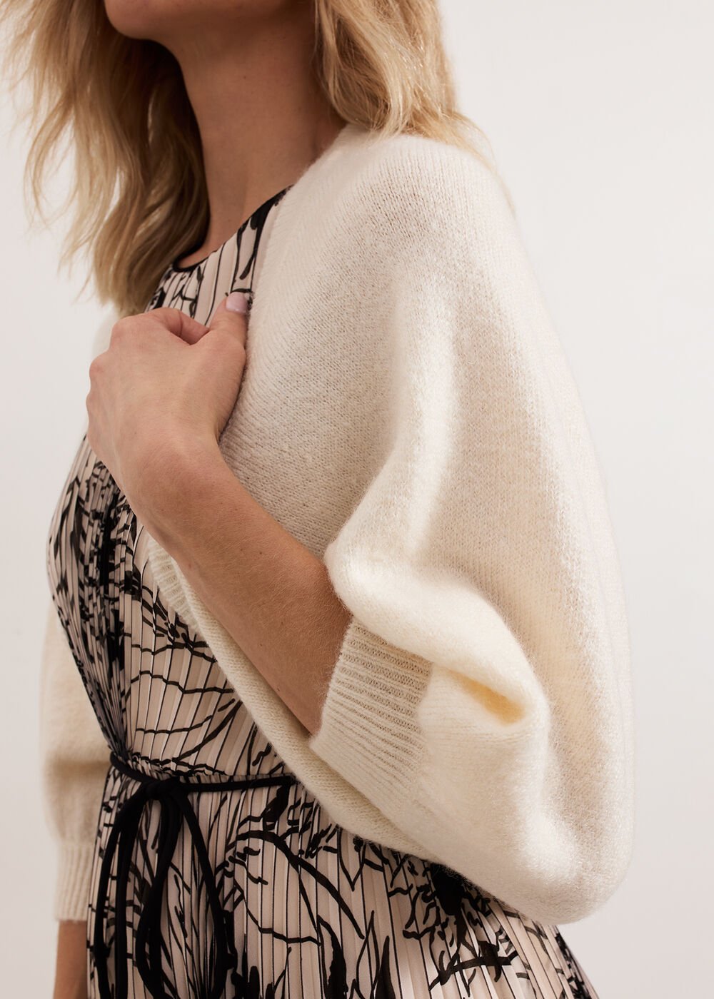 Leanne Mohair Shrug - Black