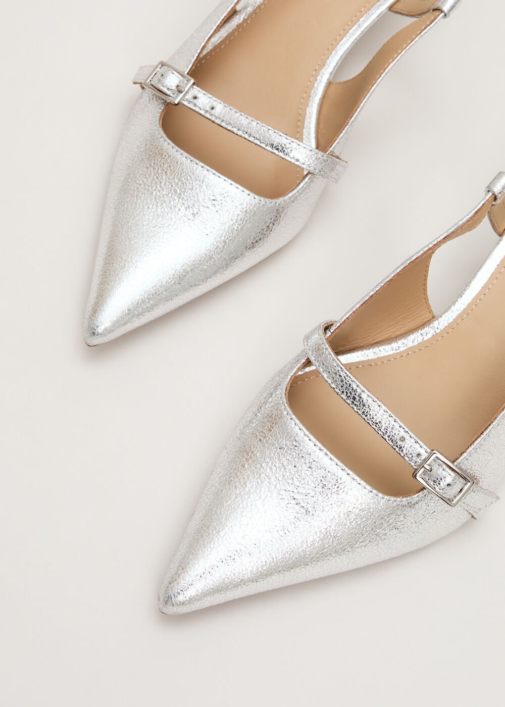 Silver Kitten Heel - Silver