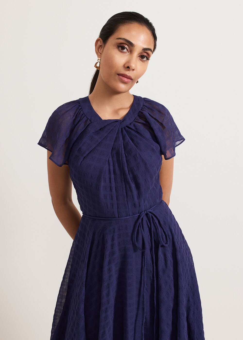 Petite Gwen Dress - Navy