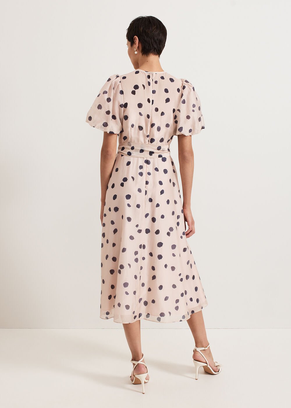 Nicola Spot Dress - Pale Pink