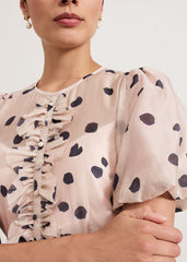 Nicola Spot Dress - Pale Pink