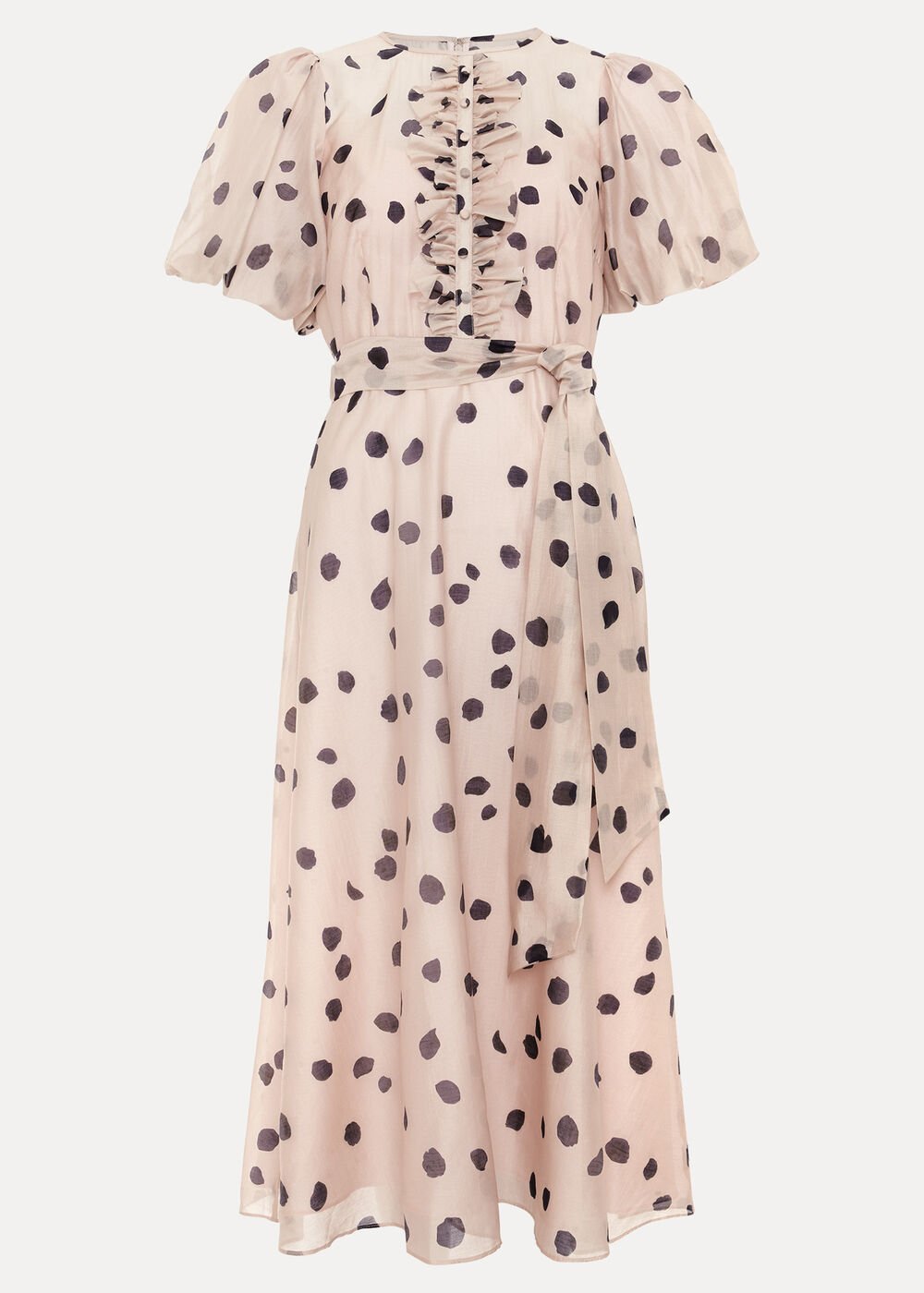 Nicola Spot Dress - Pale Pink
