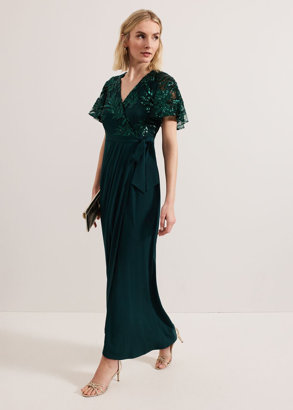 Minty Wrap Dress - Dark Green