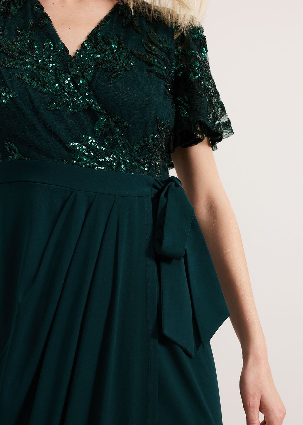 Minty Wrap Dress - Dark Green
