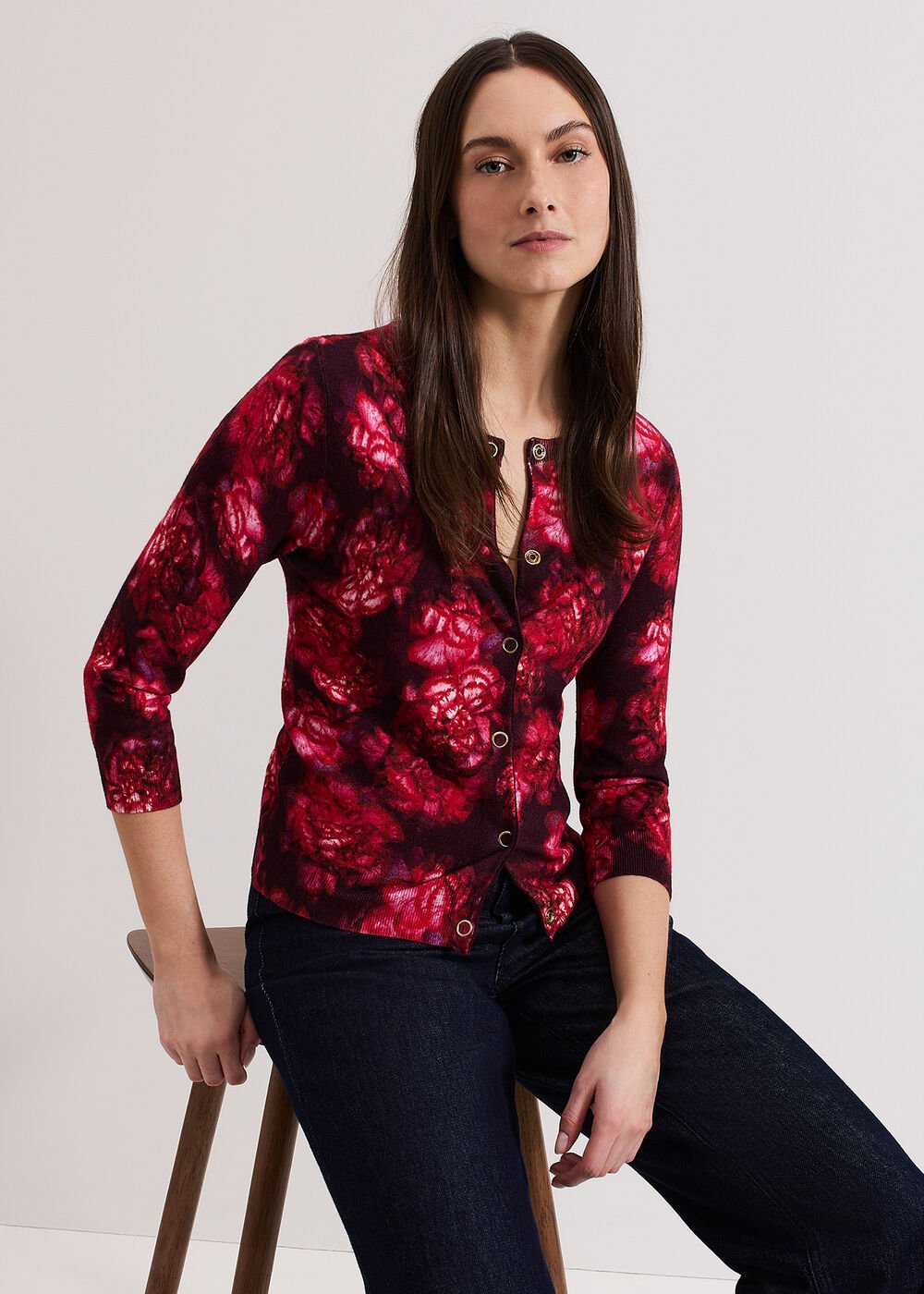 Dani Rose Cardigan - Red
