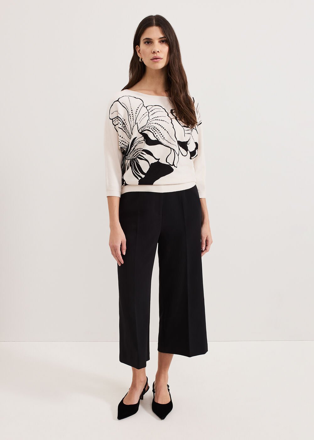 Poppie Studd Top - Black/Ivory