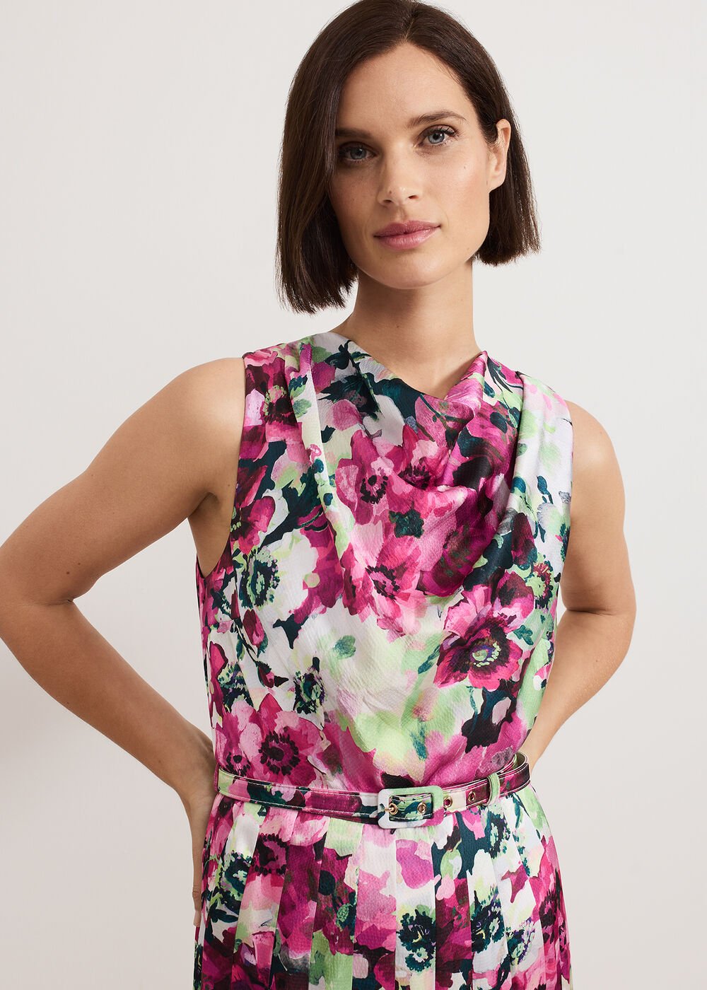 Janina Floral Dress - Multi-Coloured